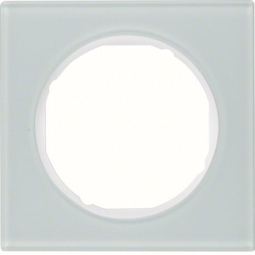 Berker R.3- Rama 1 aparat sticla, alb polar