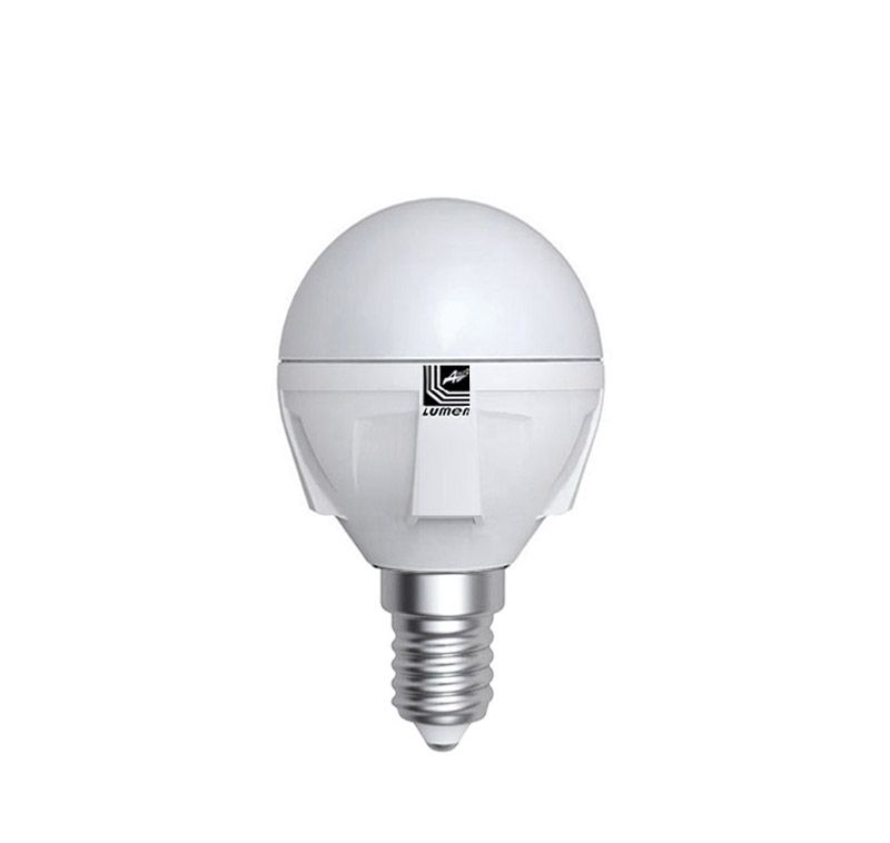 Bec LED E14  6W alb cald, 230V, mat, Sferic