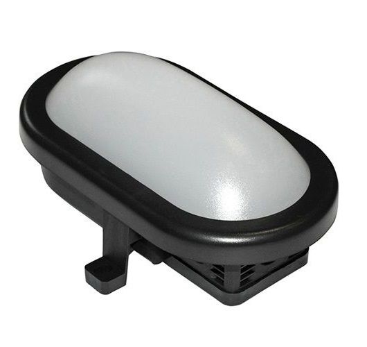 Aplica LED  9W alb neutru, 230V, black, ovala,IP44