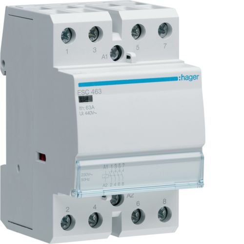 Hager- Contactor 63A, 4P, 230V, 4ND
