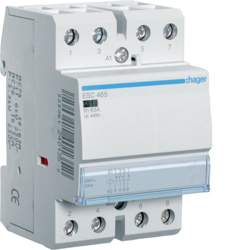 Hager- Contactor 63A, 4P, 230V, 2ND+2NI